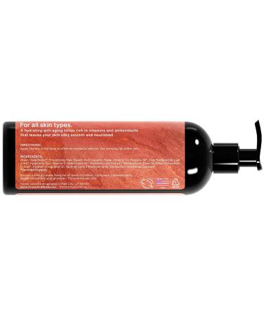 Ultra Moisturizing Shea Butter Lotion with Hyaluronic Acid & Rosehip Oil | Organic Vegan Anti-Aging Body & Hand Lotion 16oz (Peach - Buy Online on GoSupps.com