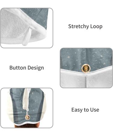 Moon Penguin Hair Towel 2 Pack | Super Absorbent Quick Dry Turbans for Women & Girls - Perfect Hair Drying Solution - Buy Online on GoSupps.com