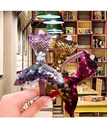 Shop 6-Piece Sequin Hair Headband Set for Girls - Glittery Elastic Hair Accessories for Trendy Kids - Buy Online on GoSupps.com