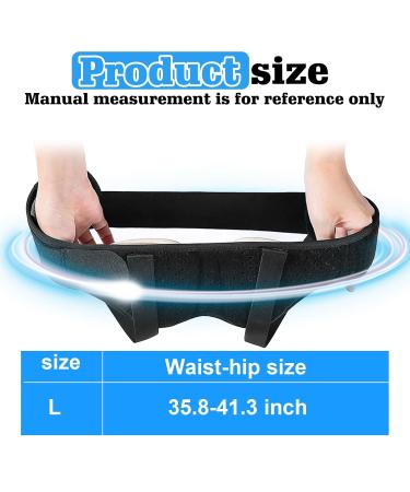 Nizirioo Adjustable Inguinal Hernia Belt for Adults - Pain Relief with Removable Compression Pads (Black Large) - Buy Online on GoSupps.com