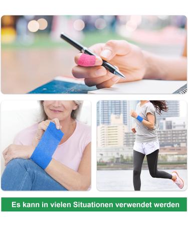 Yolaisi 12 Rolls Self-Adhesive Bandage - Elastic Cohesive Tape for Hands Toes & Fingers | Ideal Fixing & Plaster Solution for Injury & Support - Buy Online on GoSupps.com