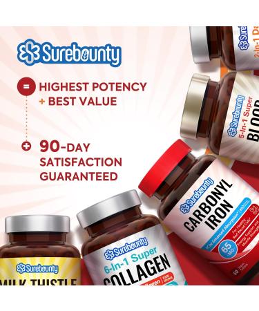 Surebounty Carbonyl Iron with Natural Vitamin C - High Absorption Vegan Tablets for Energy Support and Muscle Health - 60 Tabs - Buy Online on GoSupps.com
