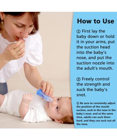 Baby Nasal Aspirator - Reusable Nose Cleaner with Silicone Tips & Enhanced Suction | Easy to Use & Clean | Includes Storage Case & Cleaning Brush | Baby Shower Gift - Buy Online on GoSupps.com