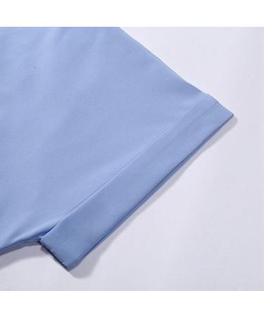 Robe de grossesse manches courtes pour femme - Taille haute - Robe d'allaitement avec volants - Robe festive boutons - Robe d contract e respirante - Robe de maternit l g re S Bleu - Buy Online on GoSupps.com