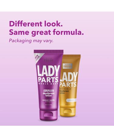 Lady Parts Whole Body Deodorant Lotion for Women | Aluminum Free & Lightly Scented | 4oz (2PK) - Stop Odor & Stay Fresh for Privates & Full Body - Buy Online on GoSupps.com