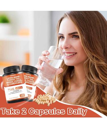 SXNWSN Lions Mane Complex with Turkey Tail & Reishi & Cordyceps - Mushrooms Supplement Helps Maintain Memory Energy and Immune Support* | 150 Vegan Capsules - Buy Online on GoSupps.com