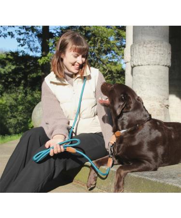 Leitengr n Adjustable Dog Leash for Small Dogs | 3M Light Devon Model with 2 Carabiners | Petrol Barrier Reef | 200g | Perfect for International Shipping - Buy Online on GoSupps.com