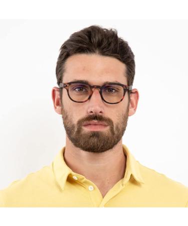 Muunel High Index 1.6 Glasses with Essilor AR Coating - Ultra-Slim Black Frame for Men - Anton Ultimate Thin - Tortoise Power 1.25x - Buy Online on GoSupps.com