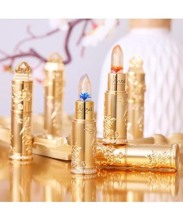 Miaritick Crystal Flower Lip Balm - Color Changing Jelly Flower Lipstick - Long Lasting Nutritious Blue Lip Balm - Perfect Mother's Day Gift - Buy Online on GoSupps.com