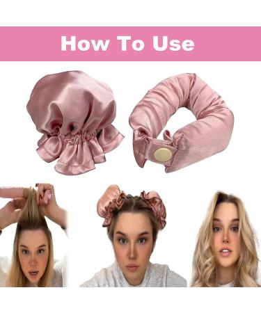 2 Pack Overnight Blowout Bun Bons Satin Heatless Curling Set for Long & Medium Hair Heatless Curlers Bun for Girls Women Sleeping Styling Hairdressing DIY Curlers Hair Tools (Pink) - Buy Online on GoSupps.com
