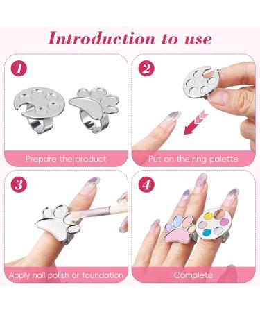 DECHOUS Palette de M lange Vernis Ongles Bague 4 Pi ces Petit Format Anneaux pour Ongles Nail Art Cr ation Manucure Amatrices - Buy Online on GoSupps.com