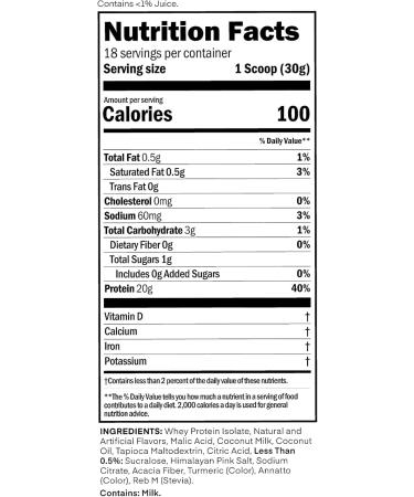 Oath Nutrition Clear Whey Isolate Protein Powder Island Mango 20g Complete Protein per Serving No Added Sugar Grass-Fed 18 Servings - Buy Online on GoSupps.com