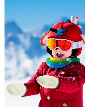 Boyiee 3 Pairs Baby & Toddler Winter Mittens | Kids Fleece Warm Mittens for 6-18 Months | Beige, Khaki, Black - Buy Online on GoSupps.com