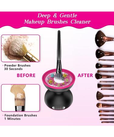 Mamgoak Electric Makeup Brush Cleaner & Dryer with Cleaning Solution - Portable & Automatic USB Cosmetic Tool for All Size Brushes - Buy Online on GoSupps.com