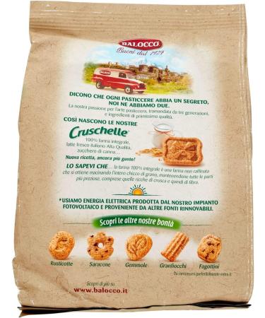  Balocco Balocco Biscotti con farina integrale e zucchero di canna biscuits with solid grain flour and brown sugar cookies 100% Italian biscuits 700 g set of 6 - Buy Online on GoSupps.com