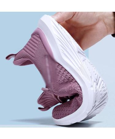 Dhaey Women's Orthopedic Sneakers - Arch Support, Plantar Fasciitis Relief, Diabetic Walking Shoes, Purple - Size 7 - Buy Online on GoSupps.com