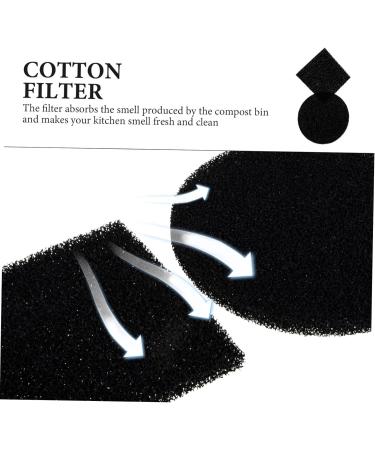 SESESFOUFU 8S Compost Box Filter Cotton - Indoor Composting Bucket with Deodorant Disc for Kitchen Use - Buy Online on GoSupps.com