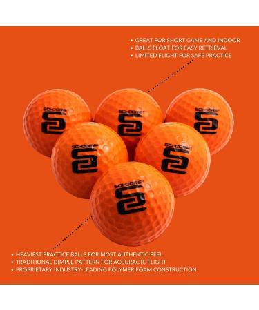 SCI-CORE Practice Golf Balls (12 Pack) - Real-Feel Limited Flight Training Balls for Indoor and Outdoor Practice - Buy Online on GoSupps.com