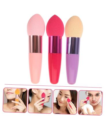 3pc Travel Size Makeup Brush Kit - Nose Contour Powder & Eye Sponge Brushes for Professional Makeup Application - Buy Online on GoSupps.com