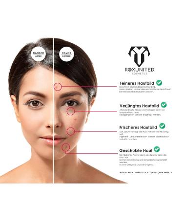 Roxunited Retinol Serum 30 ml - Best Anti-Aging Serum with Vitamin C Vegan Hyaluronic Acid for Wrinkles & Dark Circles - Comparison Winner - Buy Online on GoSupps.com