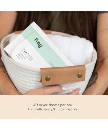 FREY Naturally Scented Dryer Sheets - 2 Pack, 80 Sheets - Sweet & Bold Sandalwood/Cedarwood Fragrance - Buy Online on GoSupps.com