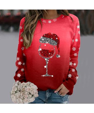 Christmas Snowman Penguin Print Women's Sweatshirt - Red Xmas Jumper - Buy Online on GoSupps.com