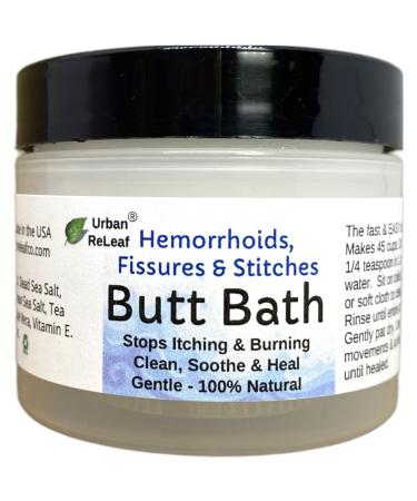 Urban ReLeaf Butt Bath ! Hemorrhoids Fissures & Stitches. Stops itching & Burning. Clean Soothe & Heal. The Easy Sitz Bath! Fast Relief! Healing Sea Salt. Gentle Effective 100% Natural