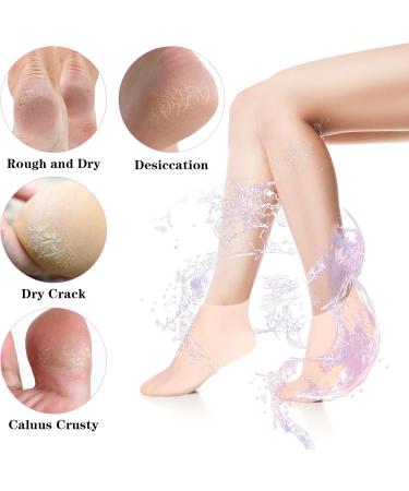 3 Pairs Silicone Moisturizing Socks for Women Silicone Socks for Dry Cracked Feet Women Happy Feet Socks for Women Anti Slip Aloe Moisturizing Socks for Dry Cracked Feet Foot Care for Women - Buy Online on GoSupps.com