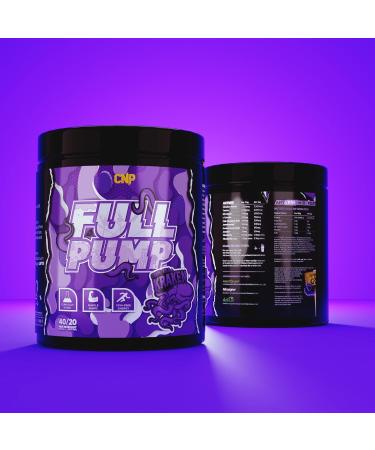 CNP Professional Full Pump Strong Stim Free Energy and Muscle Pumps Pre-Workout 20/40 Servings 300g 4 Flavours Available (Grape Kola Kraken) - Buy Online on GoSupps.com