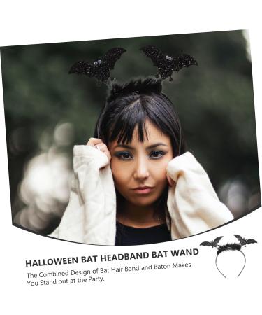 BESTYASH 1 Set Bat Headband for Cosplay Bat Accessories Bat Costume Women Halloween Wand Halloween Hair Accessories Headbands Halloween Cosplay Headband Bat Hair Bands Decor Bat Wand Fabric - Buy Online on GoSupps.com