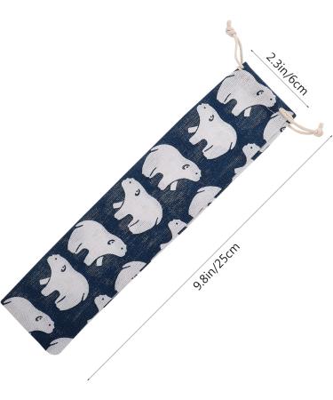 Zerodeko 18 Pcs Fork & Toothbrush Storage Bag | Portable Imitation Linen Travel Organizer - Fast International Shipping - Buy Online on GoSupps.com