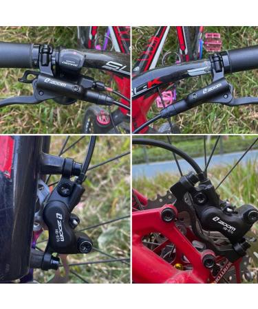 JFOYH 4-Piston Hydraulic Disc Brake Set for Mountain Bike | 160mm Rotors | Pre-Bled Kit | Red | Left-Rear & Right-Front - Buy Online on GoSupps.com
