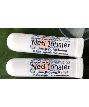 Urban ReLeaf NETI Salt Air Relief INHALERS! Set of Two (2) Sinus & Lung Himalayan & Botanicals! Respiratory Wellness. Healing Aromatherapy. Energizing! Colds Asthma Cough Bronchitis 100% Natural