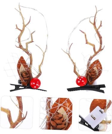 FOMIYES 3 Pairs Luminous Antler Hair Clip Deer Antler Hair Clips Reindeer Antlers Xmas Hairpins Christmas Hair Accessories Girls Dresses Hair Volume Clip Xmas Hair Clips Pp Halloween Elk - Buy Online on GoSupps.com