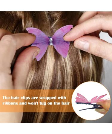 12 Pieces Butterfly Hair Clips for Girls Realistic Butterfly Snap Hair Clips Colorful Glitter Butterfly Barrettes Cute Hair Accessories for Teens Girls Women - Buy Online on GoSupps.com