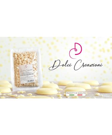 Dolci Creazioni WHITE CHOCOLATE DISCS - 1 Kg - Cake and Pastry Decorations - Buy Online on GoSupps.com