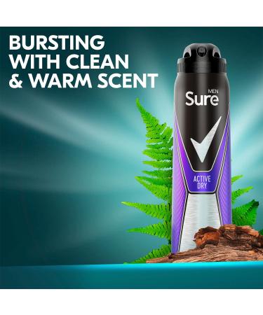 Sure Men Deodorant - 6 Pack 150ml | Long-lasting Protection - Buy Online on GoSupps.com
