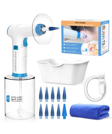 Ear Wax Removal Kit  Rechargeable Electric Earwax Removal Ear Irrigation System  4 Pressure Levels  Ear Cleaning Tool with Ear Wash Basin & 9+1 Disposable Tips