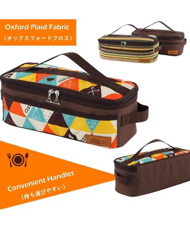 TRIWONDER Camping Cookware Organizer Bag - Portable Utensils Storage Pouch for Outdoor BBQ and Camping - Brown - Buy Online on GoSupps.com