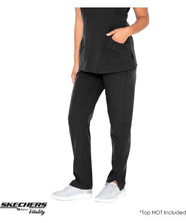 BARCO Skechers Vitality Charge Women's Scrub Pant - Small Black | 4-Way Stretch, Mid-Rise Medical Pant - Buy Online on GoSupps.com