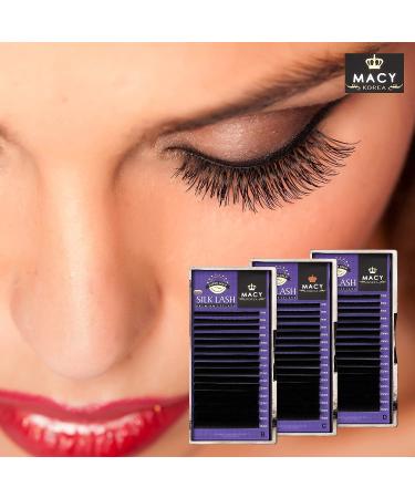 P-Beauty Silk Lashes | Professional Individual Eyelashes for Extensions | Curl D 0.15mm Thickness Length 7-14mm | Shop Internationally - Buy Online on GoSupps.com