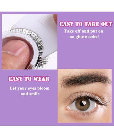 4 Pair Self Adhesive Eyelashes Reusable Pre Glued Eyelashes Wispy Fake Eyelashes Natural Look Self Adhesive Lashes No Glue Needed Add Instant Volume and Glamour - Buy Online on GoSupps.com