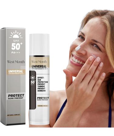 All-In-One Tinted Face Shield Travel Size Non-Stick Sunscreen Universal Protective Moisturizing Sunscreen for All Skin Types Protective Moisturizer (1pcs) - Buy Online on GoSupps.com