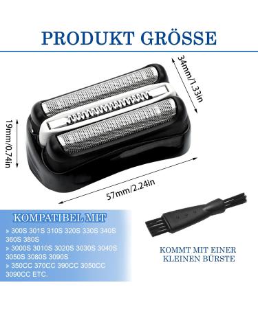 Braun Series 3 Compatible Replacement Heads & Accessories | Electric Shears & Cleaning Brush - Buy Online on GoSupps.com