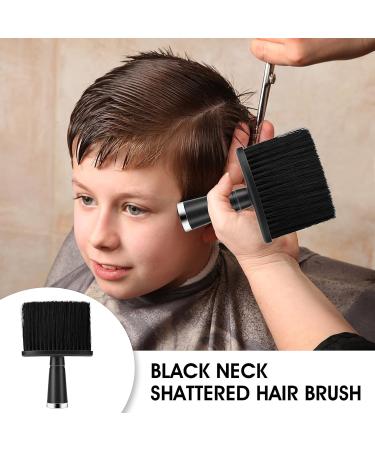 2 x Hairdresser Brushes Set - Neck Hair Cutting & Cleaning Brushes | Hairdressing Accessories (2PCs Black) - Buy Online on GoSupps.com