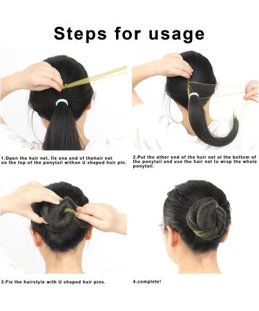 Hair Nets for Buns 20Pcs Hair Bun Nets Blonde with 20Pcs U Shaped Hair Pins for Buns Hair Bun Net Set Elastic Edge Mesh Invisible Ballet Hair Net for Girls Women - Buy Online on GoSupps.com