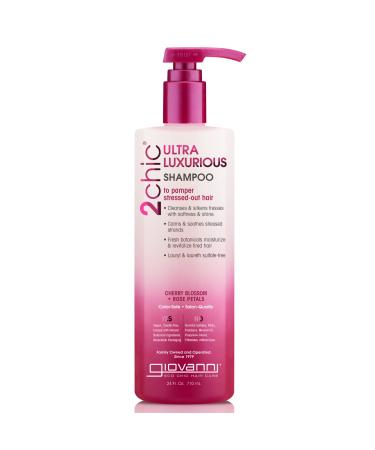 Giovanni 2chic Ultra-Luxurious Shampoo to Pamper Stressed Out Hair Cherry Blossom & Rose Petals 24 fl oz (710 ml)