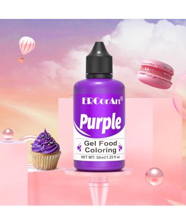 Gel Food Colouring - 50ml Paste Food Coloring Vibrant Food Dye for Slime Tasteless Concentrated Food Colouring Gel for Baking Icing Cake Decorating Frosting Easter Egg (Purple) - Buy Online on GoSupps.com