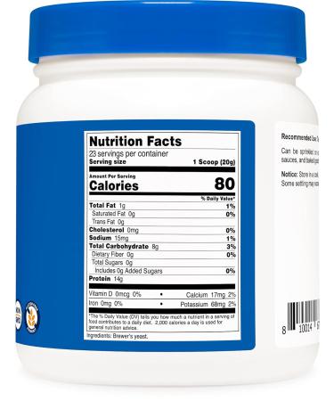 Nutricost Brewers Yeast Powder 1LB (16oz) - Non-GMO Vegetarian Friendly - Buy Online on GoSupps.com