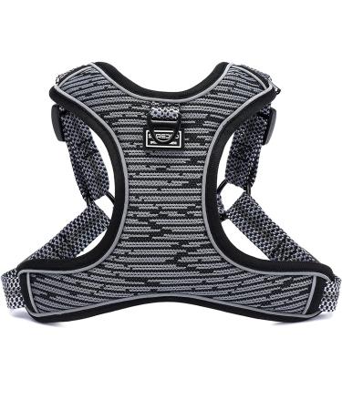 Suredoo Adjustable Dog Harness - No Pull Reflective & Breathable | XS Gray for Large Medium & Small Dogs & Puppies - Buy Online on GoSupps.com